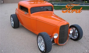 1932 Ford 3'X5' VINYL BANNER MAN CAVE TRADITIONAL HOT ROD RENNWAGEN GARAGE COUPE - Bild 1 von 1