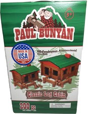 Paul Bunyan 200 pc. Deluxe Log Building Set; Brand New, Sealed Made In The USA