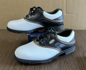 Footjoy Ecomfort Size 7 XW Black Brown White Golf Shoes New 57751 Leather - Picture 1 of 9