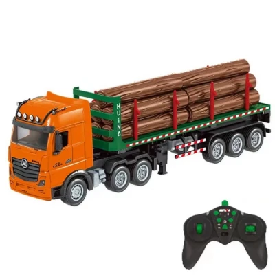 HUINA INDUSTRIAL Huina 1313 RC Ferngesteuerter LKW und Anhänger Einheit Logging Logs Lichter Sound