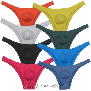 Mens Modal Cheeky Briefs Hipster Panties Underwear Half Cover Back Bikini Briefs - Picture 1 of 33