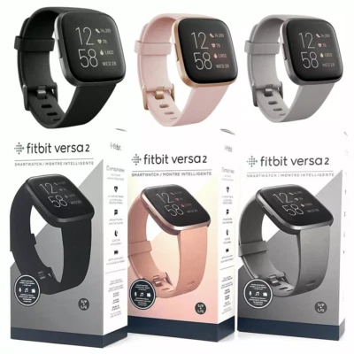NUEVO Reloj Inteligente Fitbit Versa 2 Salud y Estado Físico Auténtico Rastreador de Actividad S&L #1 Foto 1 de 4