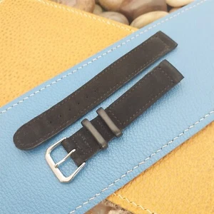 5/8" Binson USA Black Suede Unused 1940s Vintage Watch Band - Picture 1 of 5