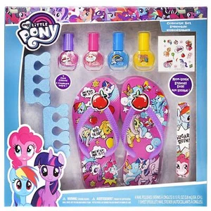 My Little Pony Girls Spa Set Kids Washable Nail Polish Buffer, File Sandal Gift - Picture 1 of 4