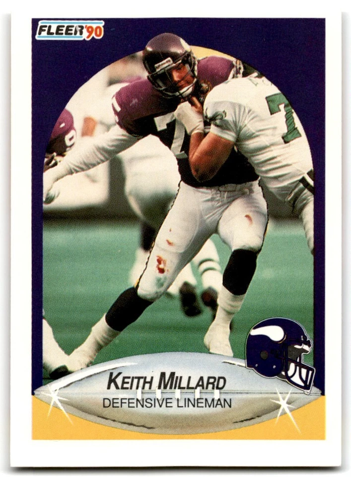 1990 Fleer Keith Millard Minnesota Vikings #105 - Image 1 of 2