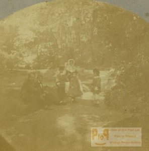 France Scene de Genre afternoon in the countryside Old Stereoview photo 1865 - Photo 1/3