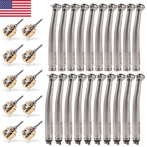 1-10 Stück Dental Hochgeschwindigkeit Handstück Luftturbine 2/4 Loch Druckknopf passend NSK - Bild 1 von 20