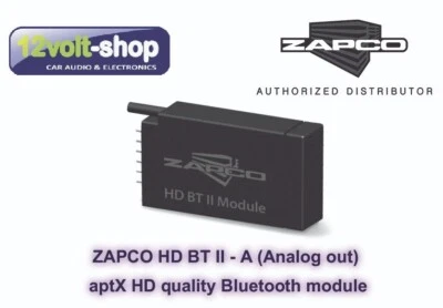 ZAPCO HD-BT II-A (Analog out) aptX HD audio streaming Bluetooth module - Image 1 of 2
