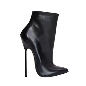 GIOHEL ITALY CUSTOM EXTREME HEEL ANKLE HIGH BOOT STIEFEL STIVALI LEATHER NERO 36 - Imagen 1 de 5