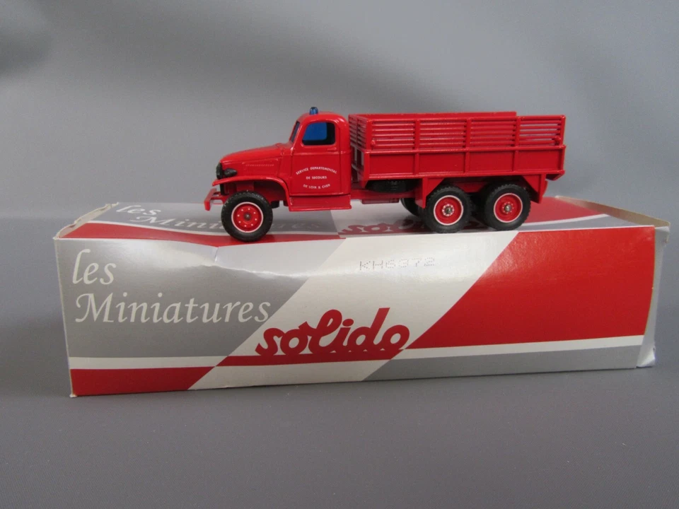 A828 Solido France GMC Cckw Sds Dormouse Soft Toy & Cheap Firefighters 1:50 +Box - Image 1 of 4