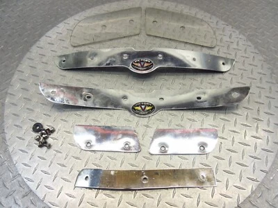 2005 05 Victory Touring OEM Windshield Connector Trim Lot Chrome Side Screens - Image 1 of 4