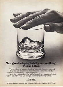 SEAGRAM'S 7 SEVEN CROWN WHISKY AD #8 RARE 1976 OOP - Picture 1 of 2