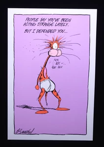 Vintage 1992 Opus n Bill LOYAL FRIEND Funny Greeting Card w/Envelope ~ FREE SHIP - Picture 1 of 3
