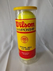 🔥 Vtg Wilson Championship US Open Official Tennis Balls - 3 Extra Duty Felt - Picture 1 of 4