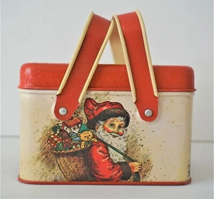 Potpourri Press Santa Handle Toys Tin Box Container Storage Decor Christmas - Picture 1 of 4