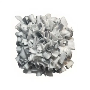 Dog Toy Slow Feeder Puzzle Scent Work - Medium Snuffle Mat White w/ Gray Pattern - Picture 1 of 14