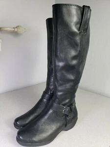Aerology Tintuition AEROSOLES Size 6.5 M Zip Wedge Womens Black Boots - Picture 1 of 5