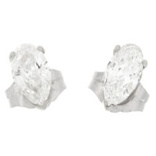 Diamond Stud Earring Set Pear Shape GIA Certified 2.00 Carat 18k White Gold