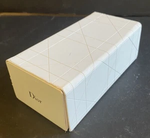 Dior Empty Eyeglass Sunglass Case White Fold Over Rectangle Trinket Jewelry Box - Picture 1 of 4