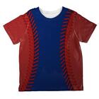 Baseball League Blue And Red All Over Toddler T Shirt