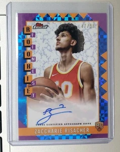 2024-25 Topps Finest Zaccarie Risacher Rookie Auto Blu X-fractor #47/99 - Foto 1 di 1