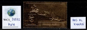 WC1_33572 UN. ARAB EMIR.: RAS AL KAIMA. 60er Jahre vergoldete APOLLO X Briefmarke. MNH - Bild 1 von 1