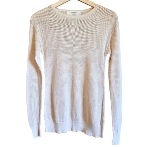 Zara Knit Netz Häkel Langarm Pullover Creme Damen Small - Bild 1 von 7