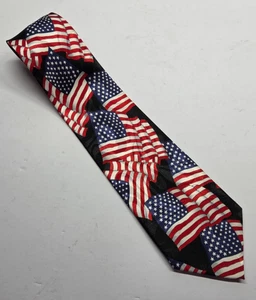 Herrenkrawatte amerikanische Flagge Fratello 59" handgefertigt 100 % Polyester - Bild 1 von 5