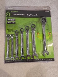 GREENLEE TOOLS 7-pc. SAE COMBINATION RATCHETING WRENCH SET, 0354-01 - Picture 1 of 7