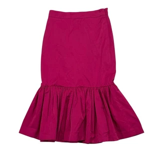 NUEVO CON ETIQUETAS Falda Midi Zara Rosa Caliente Volantes Calce Y Acampanada Sirena Talla M - Imagen 1 de 5