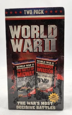 New Sealed World War II Battle of Midway & Normandy Invasion Two Pack VHS Tapes - Image 1 of 4