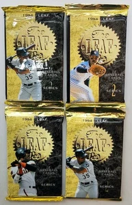 Vintage 1994 Leaf Series 2 Baseball Cards - 4 Sealed Foil Packs - Rookies & More - Picture 1 of 9