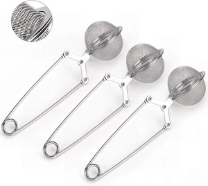 Snap Ball Tea Strainer, 3 Pack Premium Stainless Steel Tea Infuser with Handle . - Picture 1 of 7