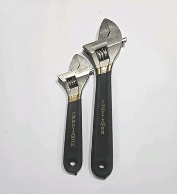 Juego de 2 llaves ajustables Craftsman Professional 6" 44166 y 8" 44167 WF Gold EE. UU. Foto 1 de 4