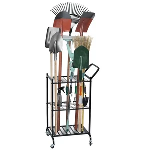 RANXFLOAT Garden Tool Organizer with Wheels, Yard Tool Tower Rack for Garage ... - Picture 1 of 7