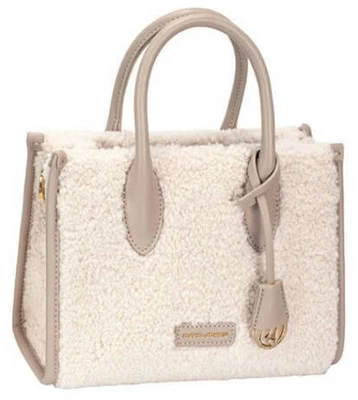 David Jones Womens Faux Fur Grab Bag - Beige - Image 1 of 2
