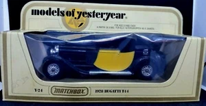 Matchbox Models of Yesteryear Y-24: 1928 Bugatti T44 (Black-Yellow) - Picture 1 of 10