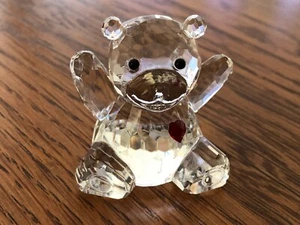 KRISTALL FÜR RÖMISCH VON AR KRISTALLBÄR MIT ROTEM HERZ FIGUR IN BOX - Bild 1 von 11