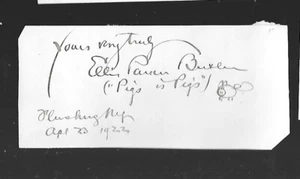 Ellis Parker Butler Signature / Autograph 1922 Signed Pigs is Pigs - Picture 1 of 1