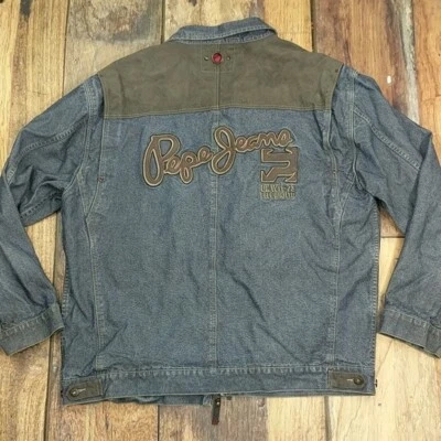 Chaqueta vaquera vintage PEPE JEANS bordada lavado medio unisex talla XXXL 3XL Foto 1 de 4