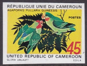 Cameroon Sc555 Red-faced Lovebird, Parrot, Bird, Imperf - Picture 1 of 1