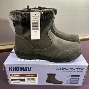 Khombu Addison Women's Grey Memory Foam Water Repellent All-Weather Boot - NEW - Picture 1 of 8