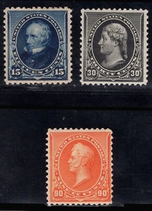 MOMEN: US STAMPS #227-229 MINT OG H LOT #86632* - Picture 1 of 2