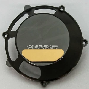 PROTECTOR MOTOR CUBIERTA EMBRAGUE MADERA DUCATI 2007-08 1098/R - PLACA DORADA - Imagen 1 de 10