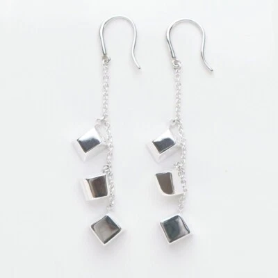 Tiffany & Co. Silver 925 Frank Gehry 3 piece Torque Cube Earrings With box,pch - Image 1 of 4