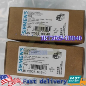 1PCS New Siemens 3RT2025-1BB40 for Contactor DC24V In Box 3RT2025-1BB40 - Picture 1 of 5
