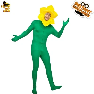 Disfraz de girasol con disfraces para hombre para fiesta adulto girasol juego de rol mono elegante Foto 1 de 4