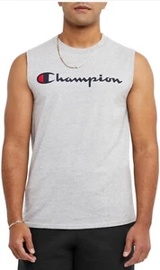 Champion Men’s Classic Graphic Muscle T-shirt Oxford Gray Sz L New Standard Fit - Picture 1 of 4