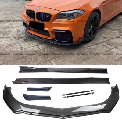 For BMW 320i 328i 330i Series Front Bumper Lip 86" Side Skirt Carbon Fiber  - Image 1 of 4