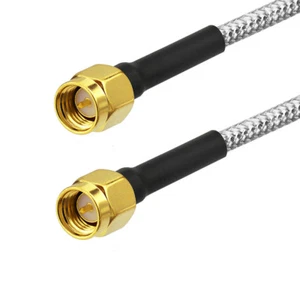 Paquete de 2 cables coaxiales semi rígidos coaxiales SMA macho a macho .141" RG402 15 cm - Imagen 1 de 2